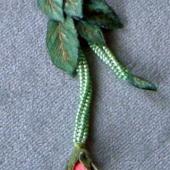 Embroidered Rosebud Necklace by Bets Maas